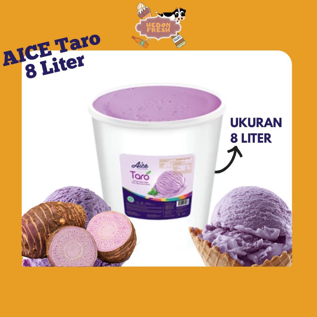 Ice Cream / Es Krim AICE Taro 8 Liter - Cabang Bandung