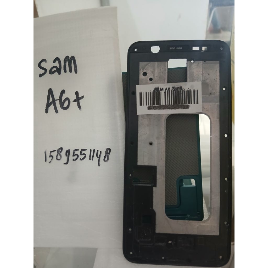 8FRAME SAMSUNG A6 PLUS/A605/A605F BLACK ORIFRAME/DUDUKAN LCD