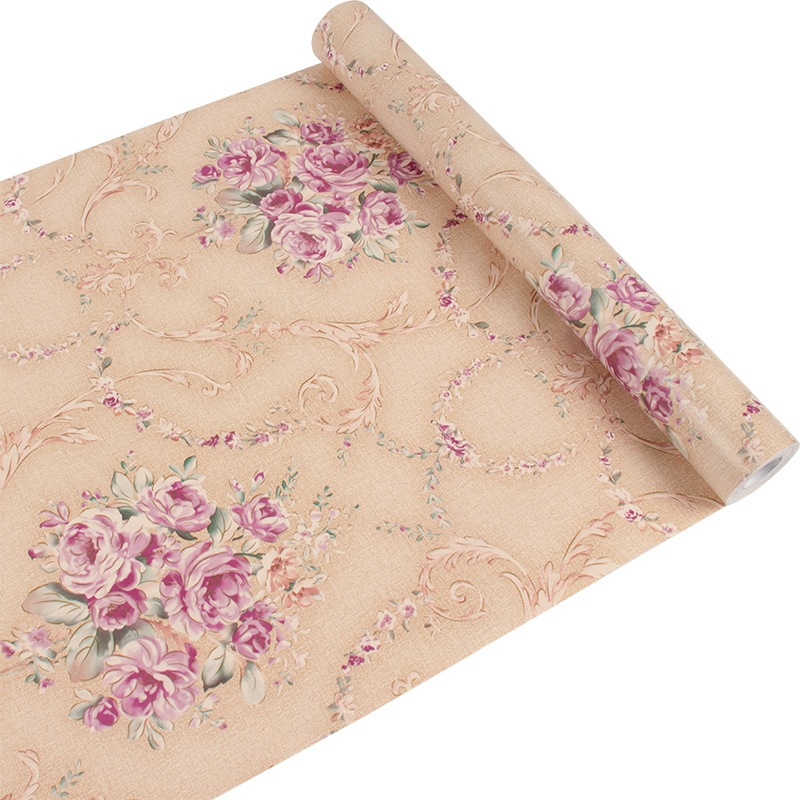 Wallpaper Dinding Motif BUNGA KREM