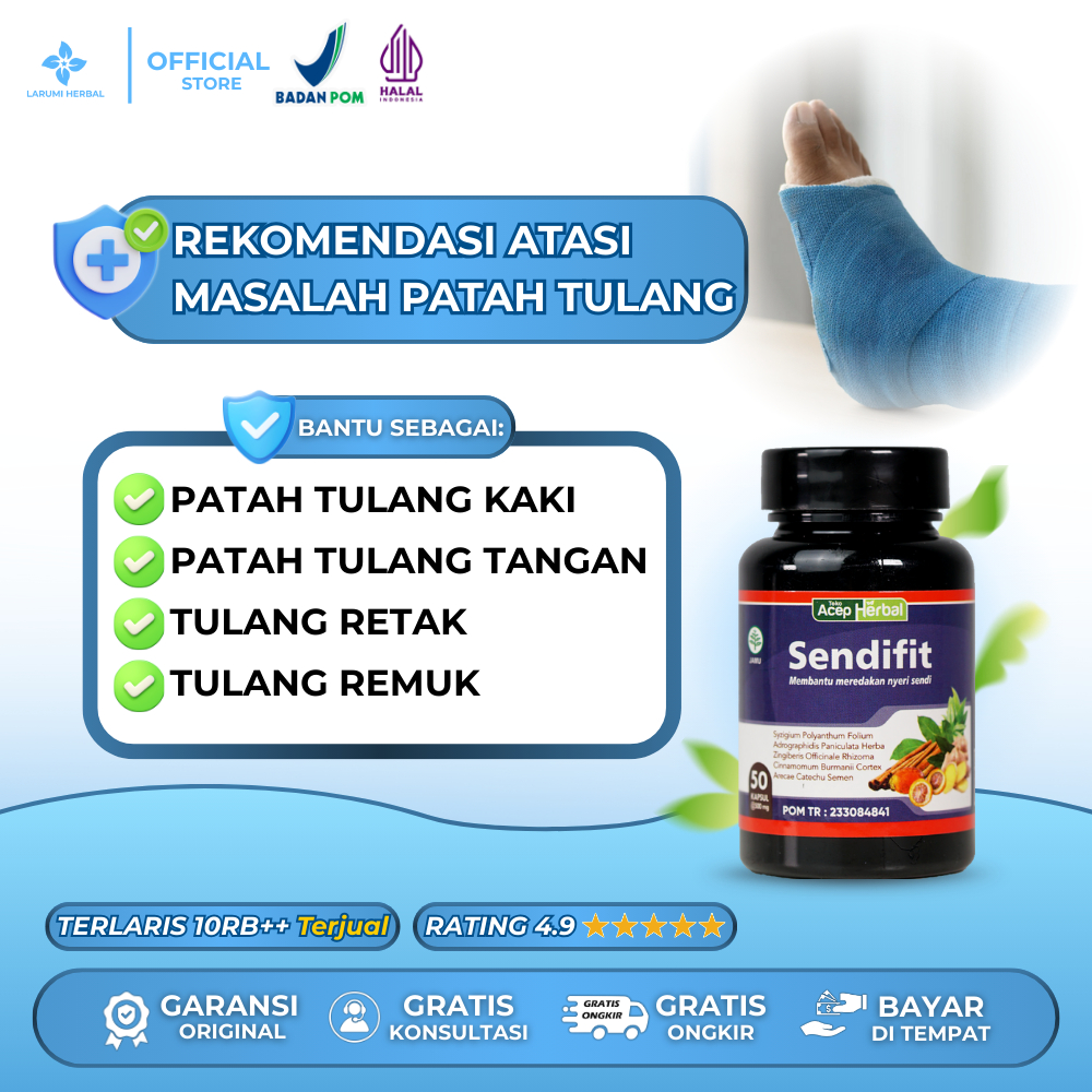 Obat Sakit Patah Tulang, Patah Tulang Kaki, Patah Tulang Tangan, Tulang Retak, Tulang Remuk - Kapsul