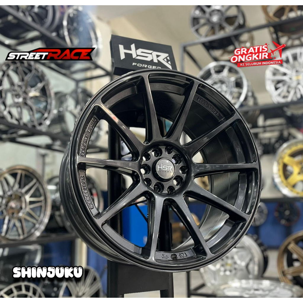 VELG RACING HSR SHINJUKU JD8051 R18 VELG MOBIL CAMRY INNOVA CIVIC RING 18 LEBAR 95/105