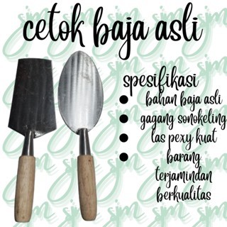 SENDOK CETOK BAJA ASLI KUAT DAN KOKOH/ SETOK TUKANG BAJA ASLI