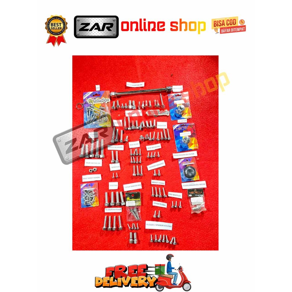 BAUT FULL 1 MOTOR STYLO VARIO 160 150 CBS NEW TAHUN 2018 - 2026 CVT KALIPER DEPAN BELAKANG SHOCK HAN