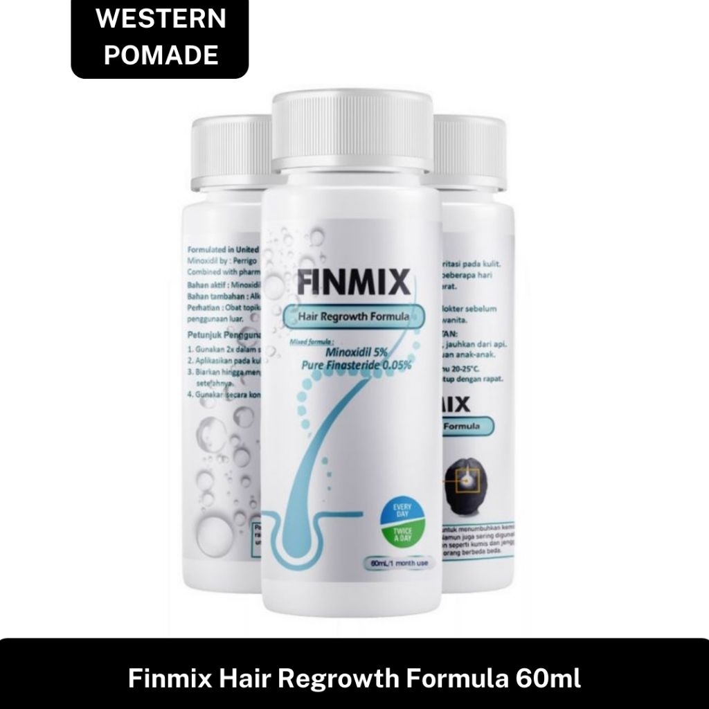 Finmix Minoxidil 5% - Finasterid 0.01% Menumbuhkan Rambut, Menebalkan, Menghambat Kerontokan