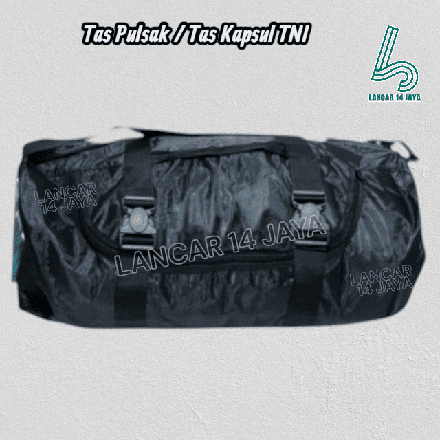 Tas Pulsak TNI Original – Tas Kapsul Army Hitam Kuat & Tahan Lama