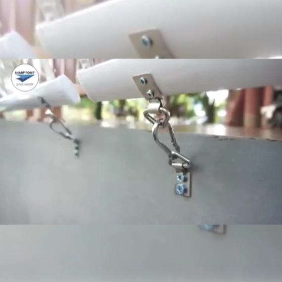 Penahan Tirai Hujan Angin Carabiner Hook dan Ring D / Aksesoris Roller Blind Outdoor Penahan Hujan A