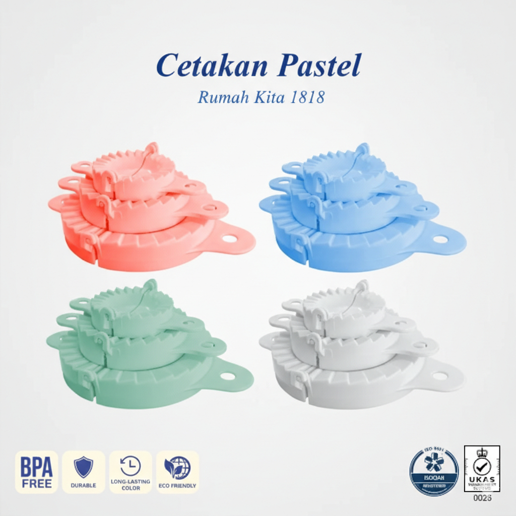Lucky Star - CETAKAN PASTEL 3 IN 1 (DELUXE) 1153-DX / CETAKAN DUMPLING / CETAKAN PLASTIK