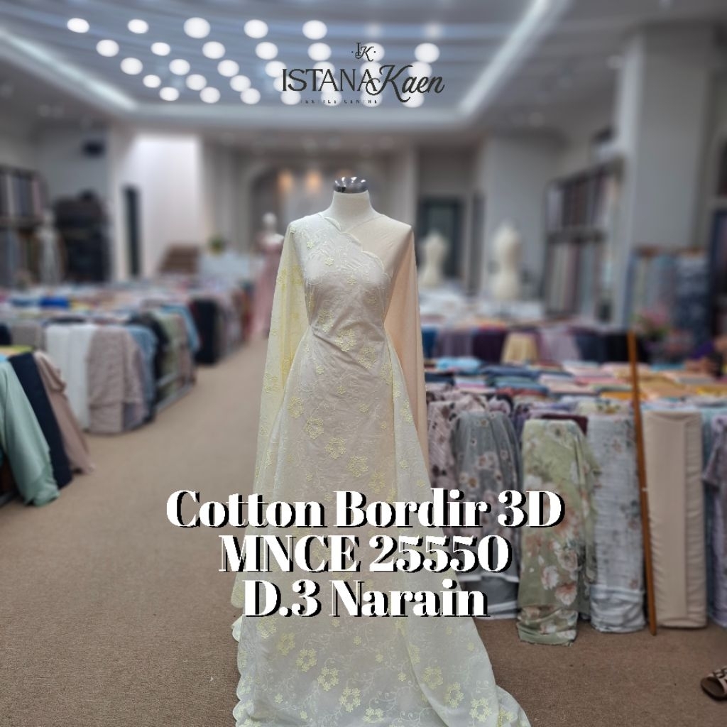 Cotton Bordir 3D | 3D Bordir | Katun 3D | Katun 3D Bunga -ISTANAKAEN