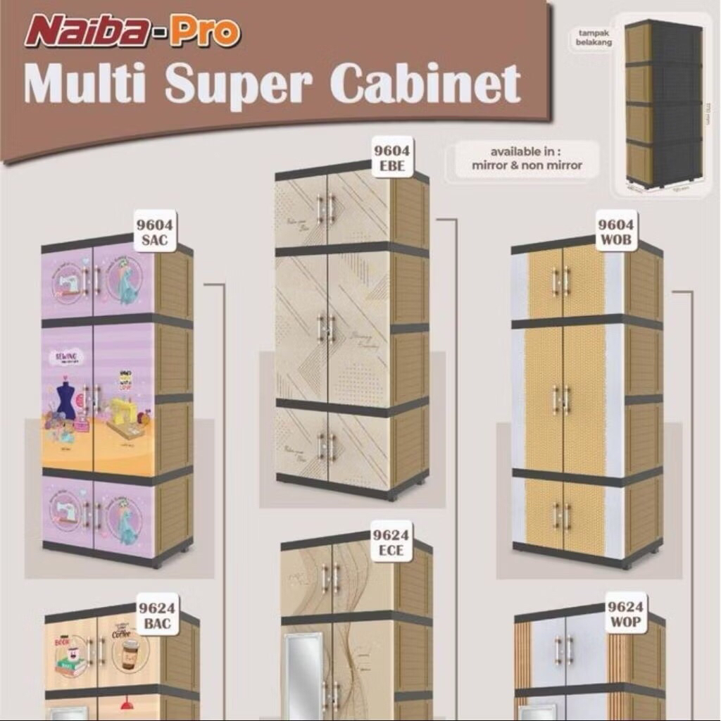 2835 / lemari naiba 4 tingkat 2 pintu