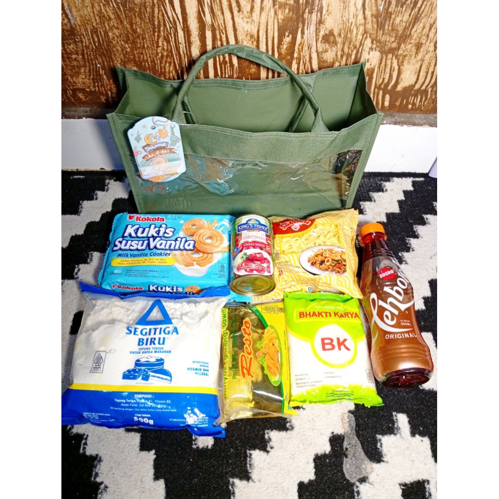 PARCEL SEMBAKO HEMAT TAS TOTEBAG / PAKET SEMBAKO / PAKET HARI RAYA / SOUVENIR LEBARAN / HAMPERS