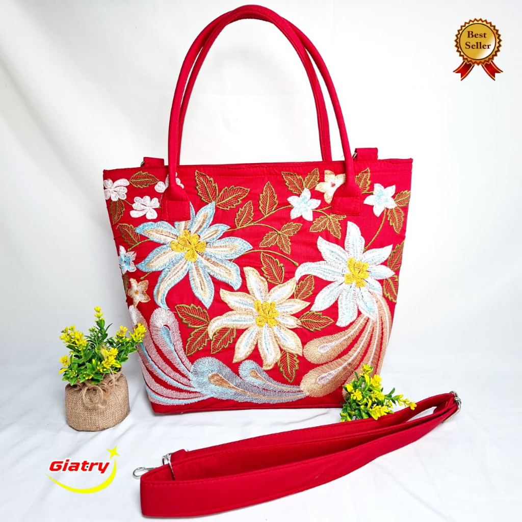 Tas Selempang Bordir / Tas Bintang Merak tas jinjing dan selempang full bordir tas wanita