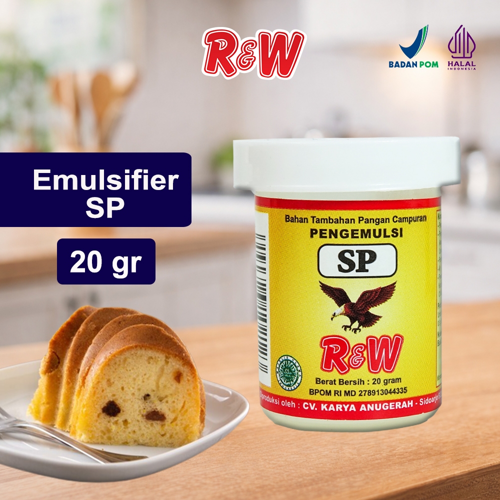 R&W Emulsifier SP Ovalet TBM 20 Gram Pengemulsi Pelembut Kue Cake Baking Bolu Halal BPOM