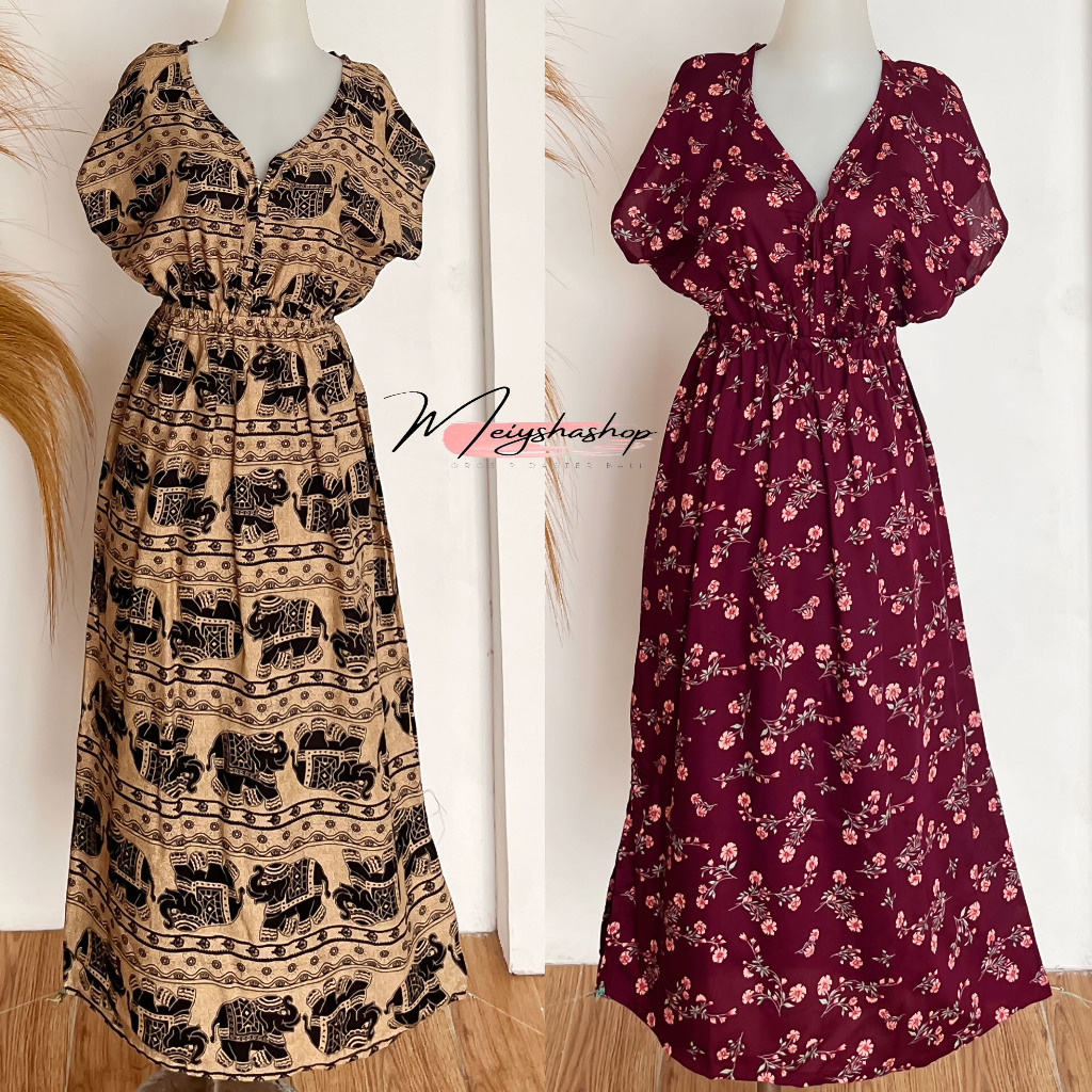 Daster Manohara Panjang Bali Busui Leopard