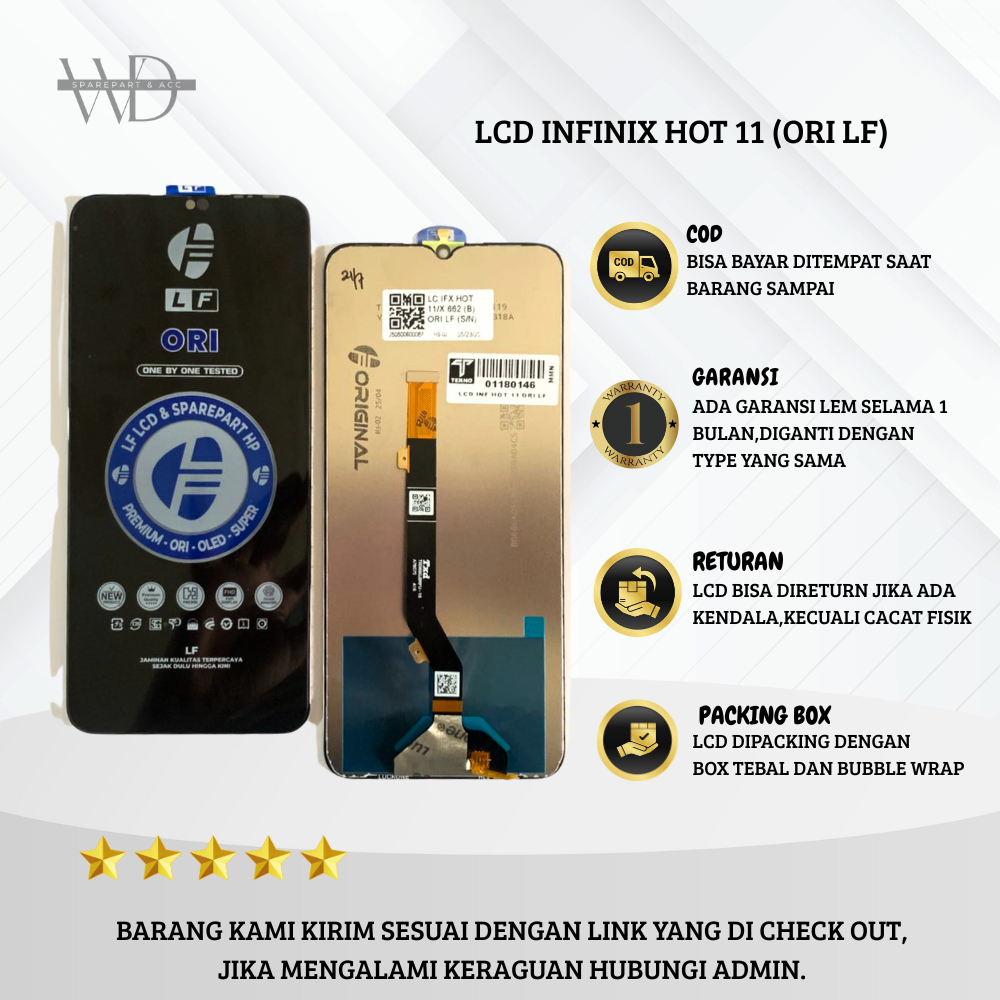 LAYAR HP/LCD INFINIX HOT 11 (ORI LF)  BERGARANSI