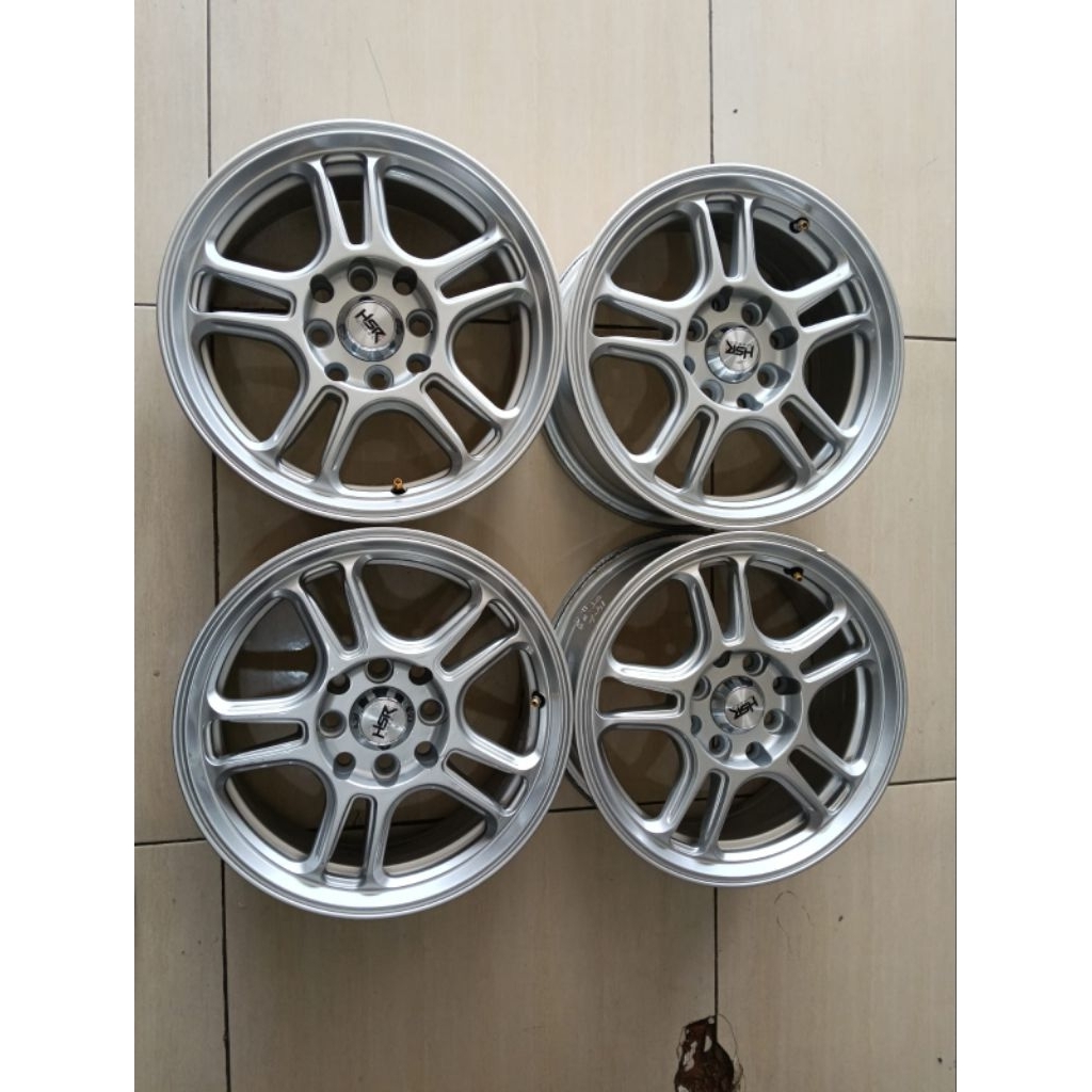 Velg Second Racing HSR NX SPO Ring 14 Lebar 6 Baud 4x100/114,3 Et38 Kondisi Bagus