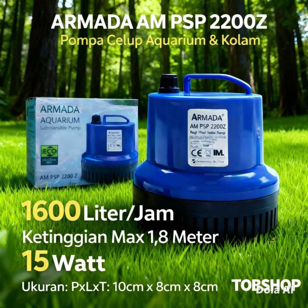 Mesin Pompa Celup PENGUIN ARMADA AM PSP 2200Z 2200 Z Filter Bawah Aquarium Aquascape Air Terjun Kola