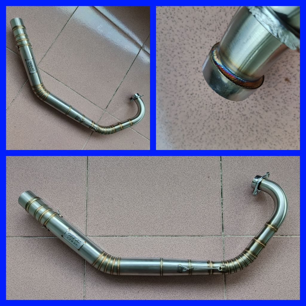 header/leher original MAFIA racing exhaust PNP satria Fu karbu, kualitas grade A,model road race/nda