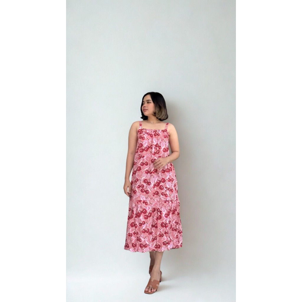 dress wanita Yukensi pink dress pantai