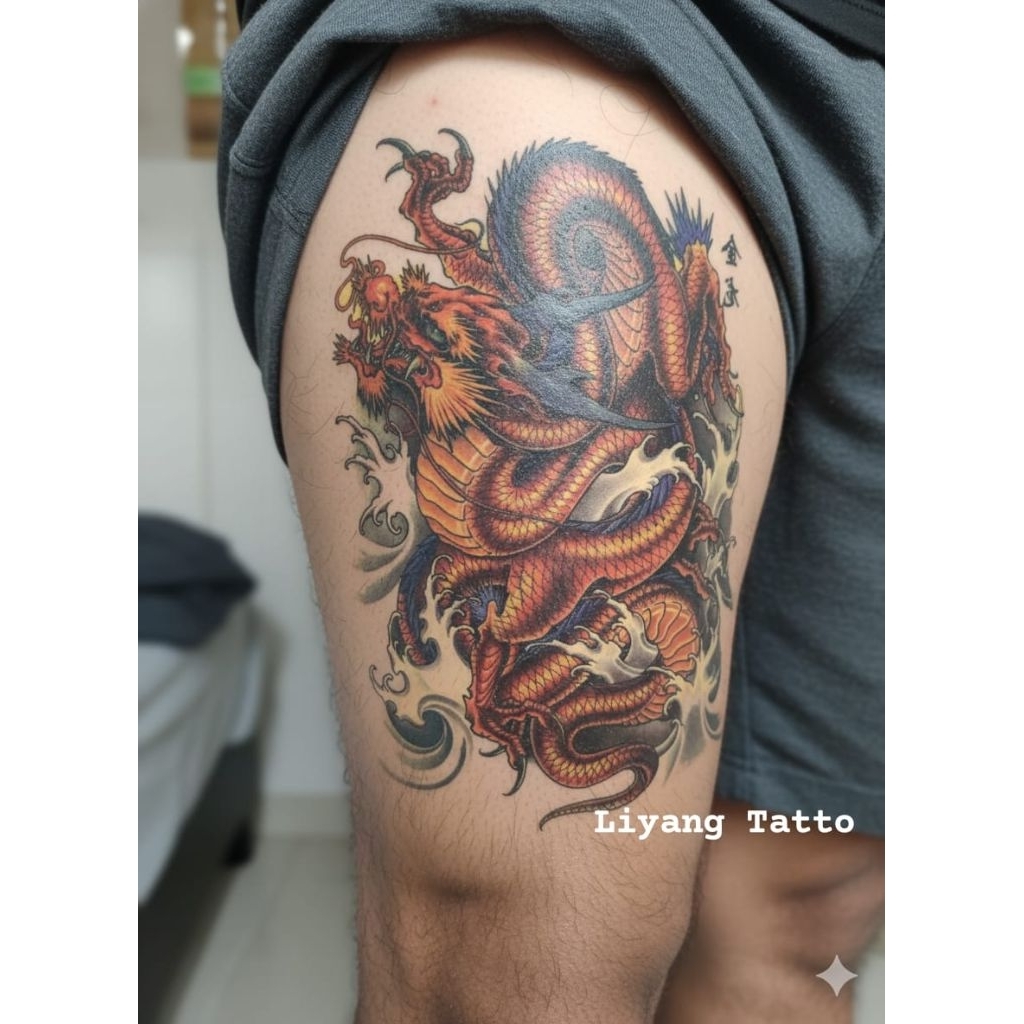 COD Tatto temporer HB 345 NAGA COKLAT size 21x15 stiker tatto temporary tatto tempel sementara bisa 