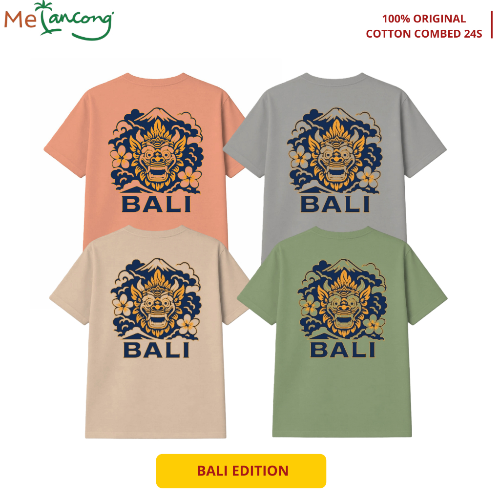 T-shirt Kaos Lengan Pendek Baju Pria Wanita Combed Cowok High Kain Bali KSBL020