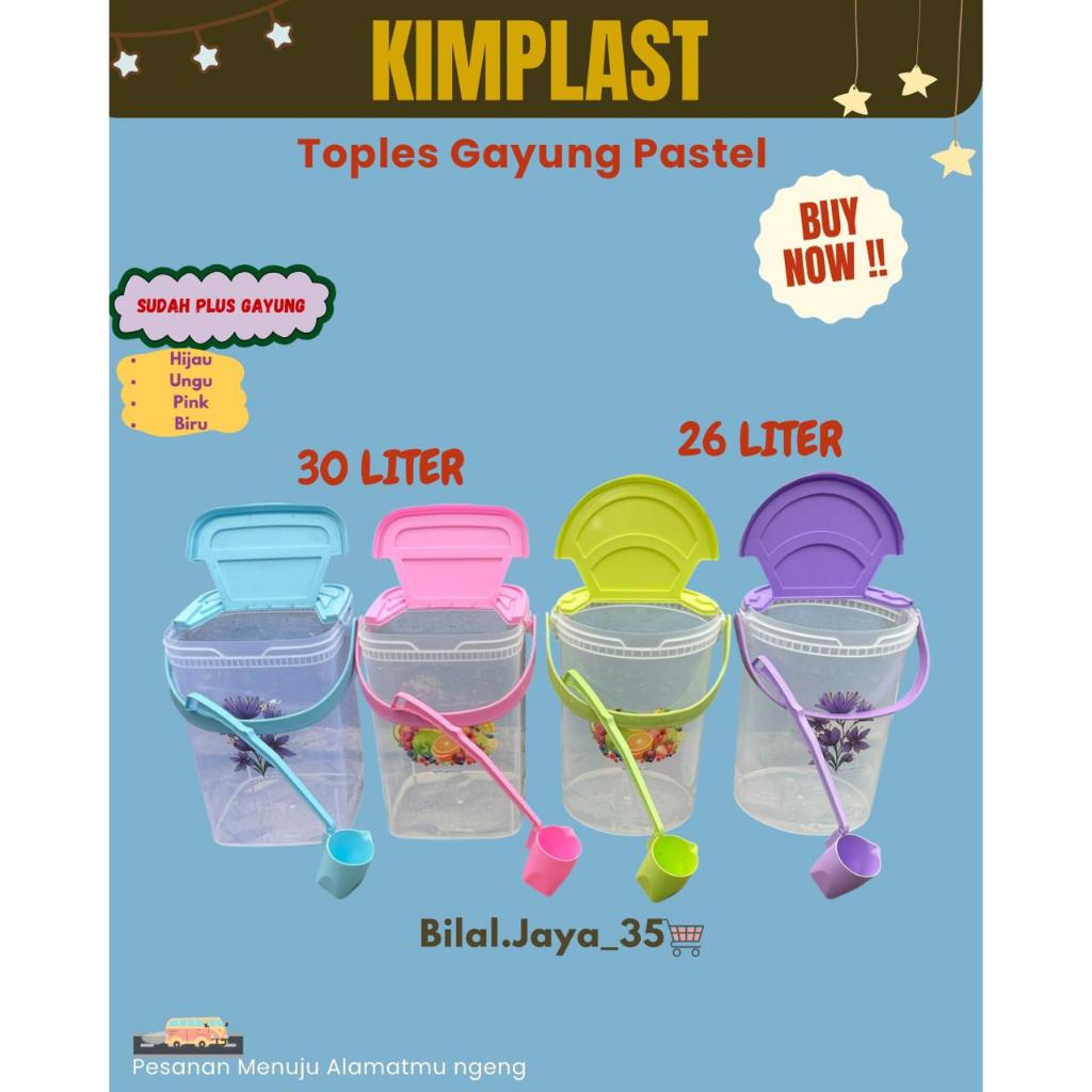 TOPLES + GAYUNG KIMPLAST 30-26 LITER / AQUARIUM ES BUAH / WADAH ES KELAPA TOPLES - KIMPLAST