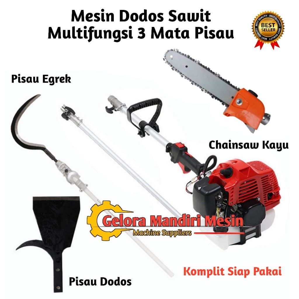 Eggrek Sawit Mesin Dodos Panen Sawit Palm Multifungsi | 3 Jenis Mata Pisau