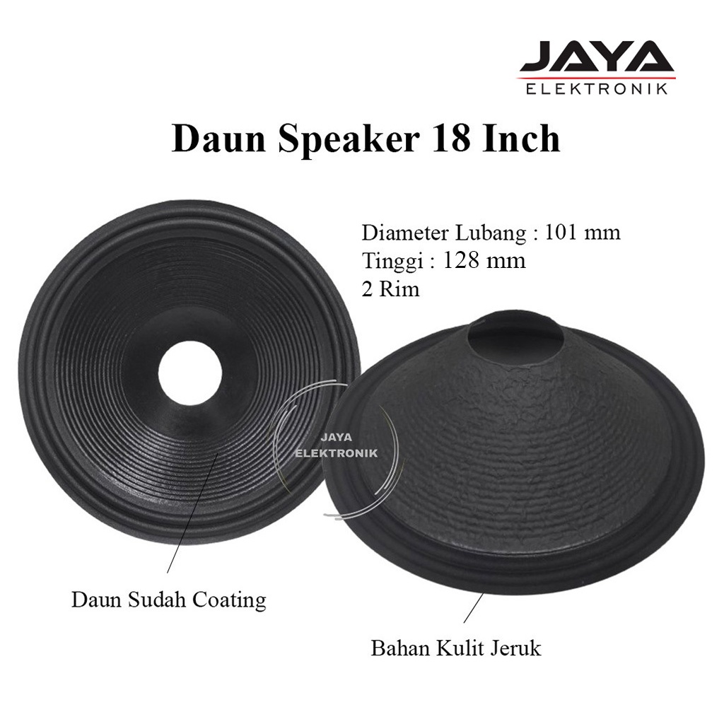 Daun Speaker 18 Inch RCF Diameter lubang 101 mm Tinggi 128 mm 2 Rim Import