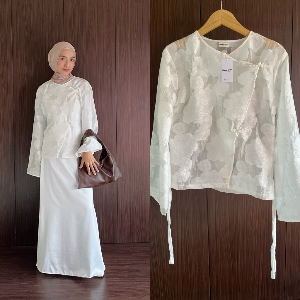 Blo0ms Studio - Jasmine blouse cheongsam | blouse lebaran | baju lebaran cheongsam | blouse cheongsa