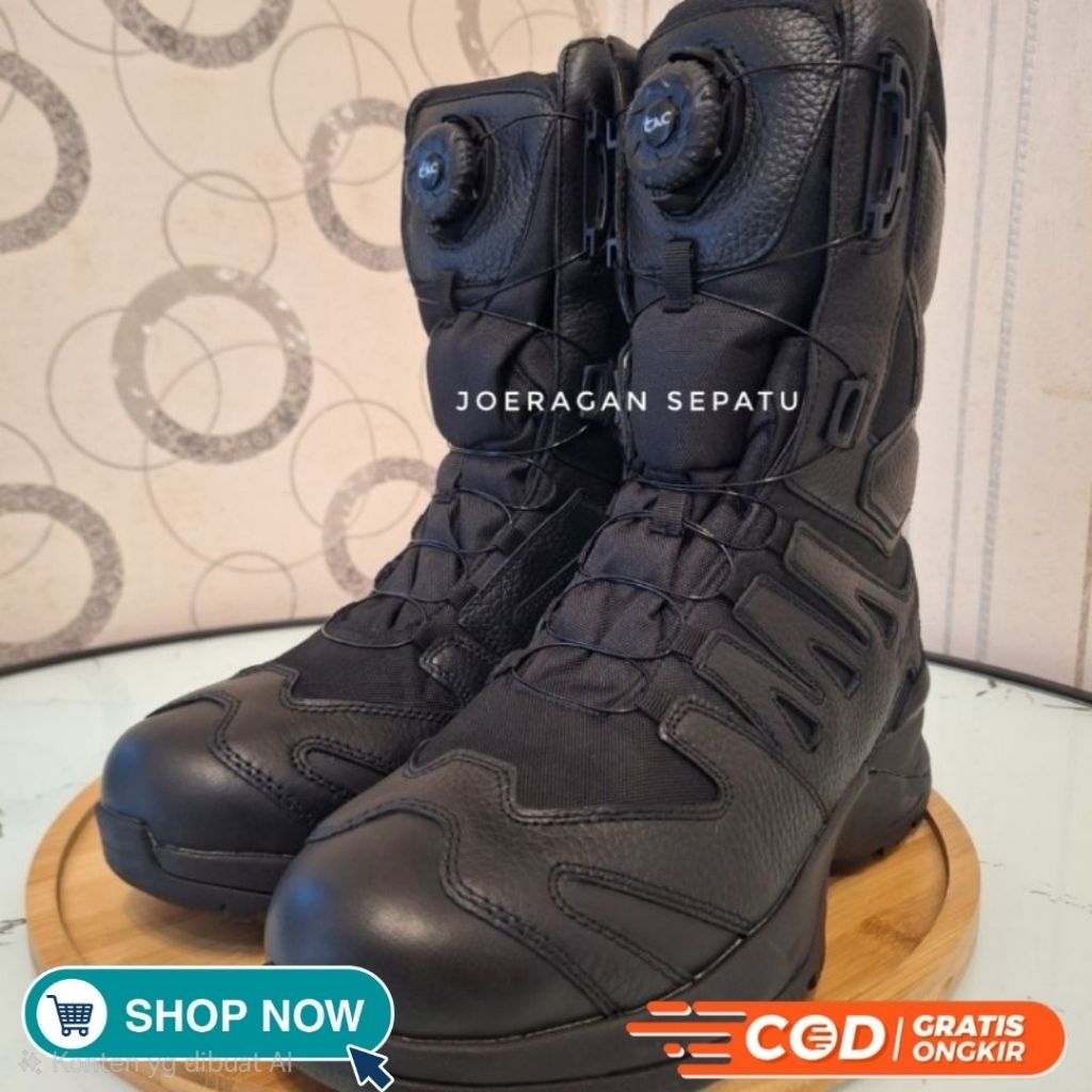 SEPATU PDL TALI PUTAR TACTICAL SOLOMON KULIT ASLI SEPATU PDL TACTICAL TALI PUTAR SOLOMON