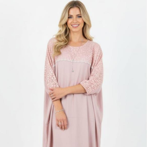 Eprise Yasmine Halwah Gamis - SS657 N Pink | Gaun Maxi Wanita Muslim | Dress Gamis | Dress Lebaran