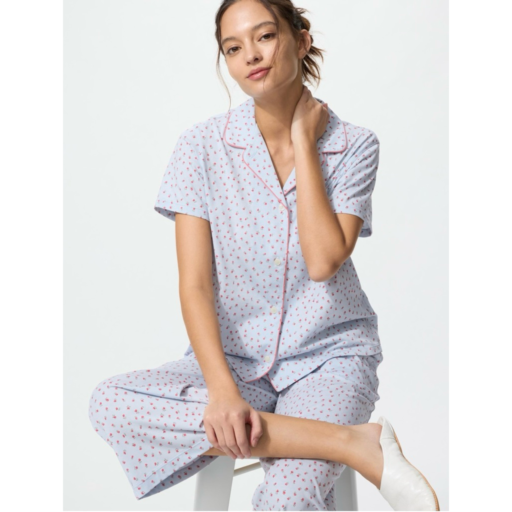 SALE‼️ UNIQLO PIYAMA RAYON SATIN LENGAN PENDEK