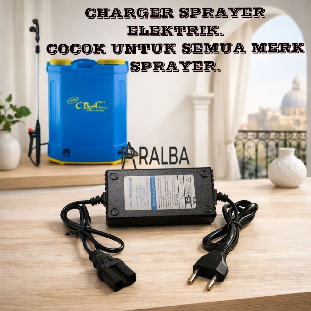 CHARGER SPRAYER ELEKTRIK 12V 2A CAS TANGKI SEMPROT PERTANIAN AUTO CUT OFF