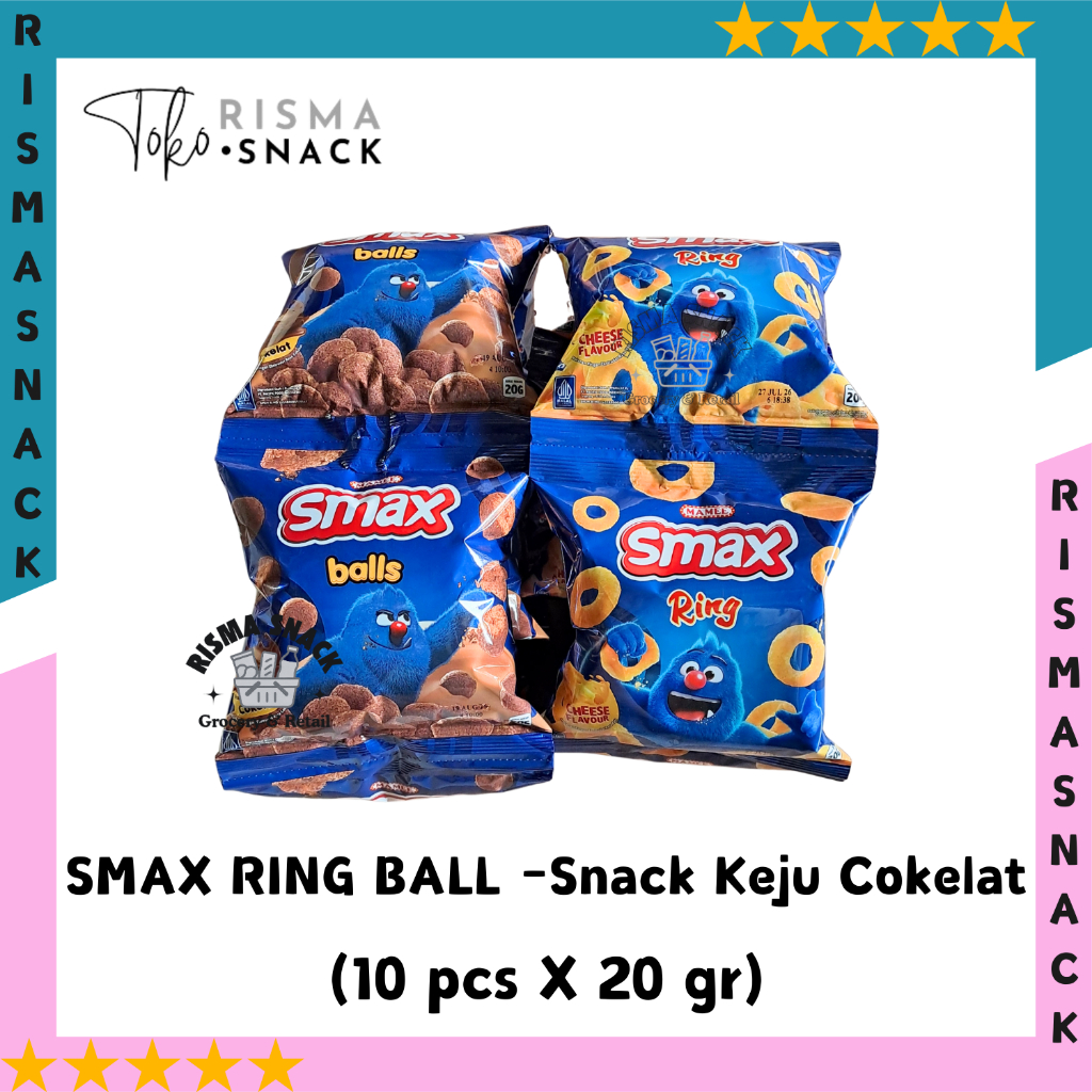 Smax Ring Cheese Balls Coklat kemasan (10pcs x 20gr)