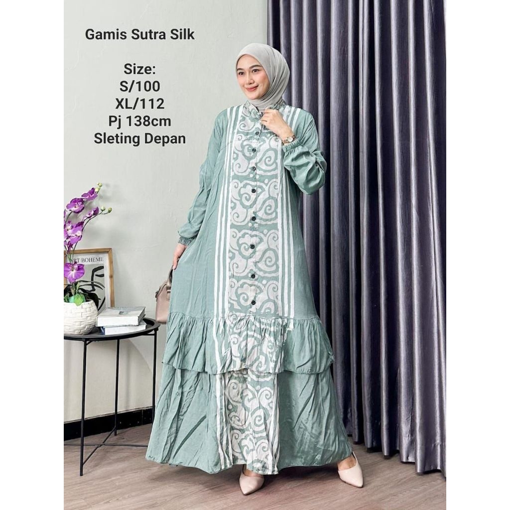 Gamis Sutra Silk Batik Pekalongan