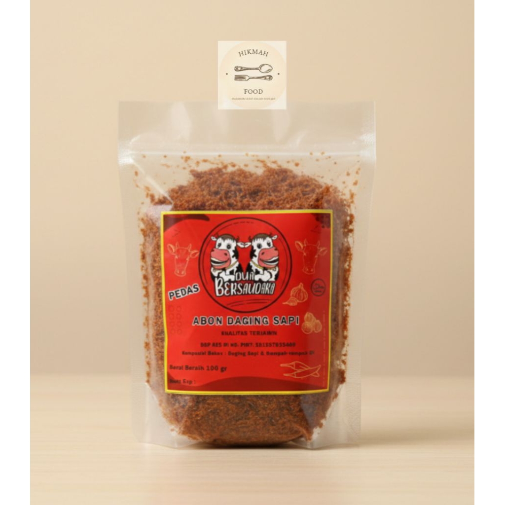 Abon Sapi DUA BERSAUDARA PEDAS 100gr