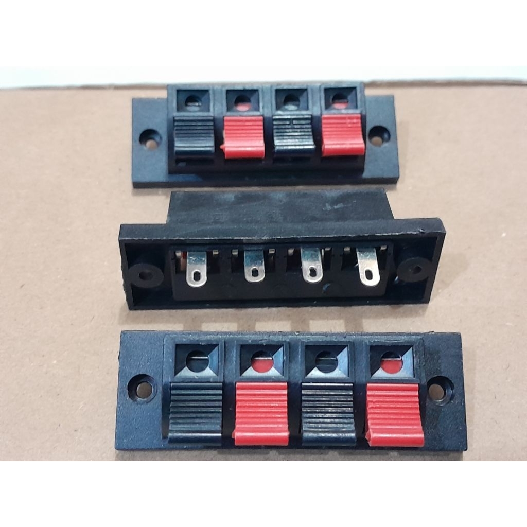 Terminal Panel 4pin Besar  Speaker Box Mono Stereo Kabel Jepit