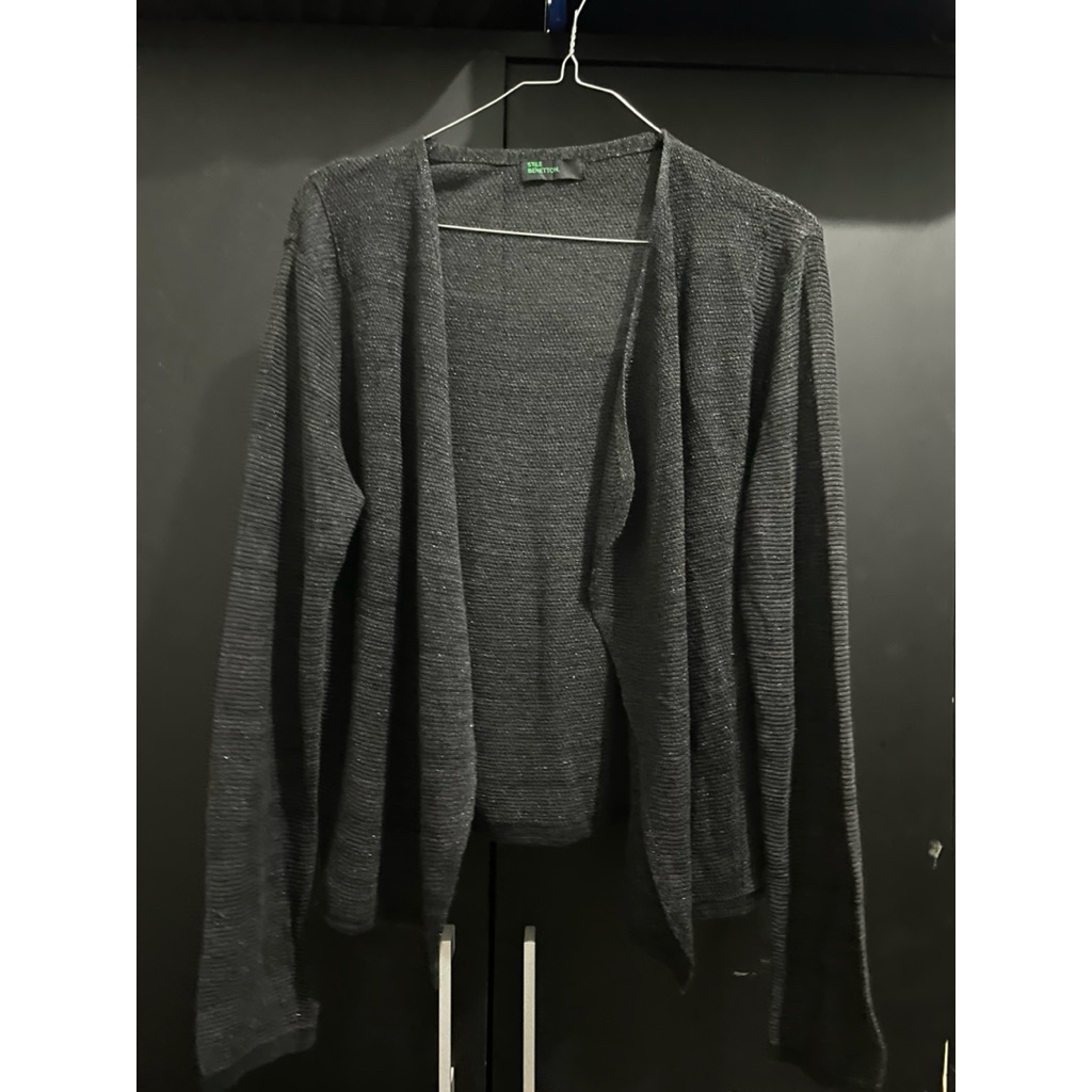 Cardigan Knit Hitam Style Benetton