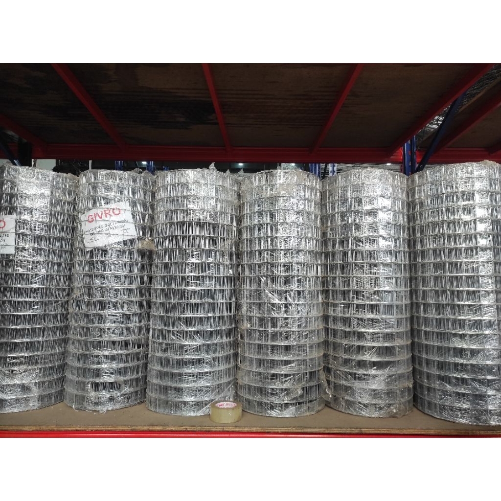 Wiremesh Galvanis Panjang 30 Meter | Tebal Kawat 2mm (1,8mm) | Lubangan 50x50mm (5cm) | Tinggi / Leb