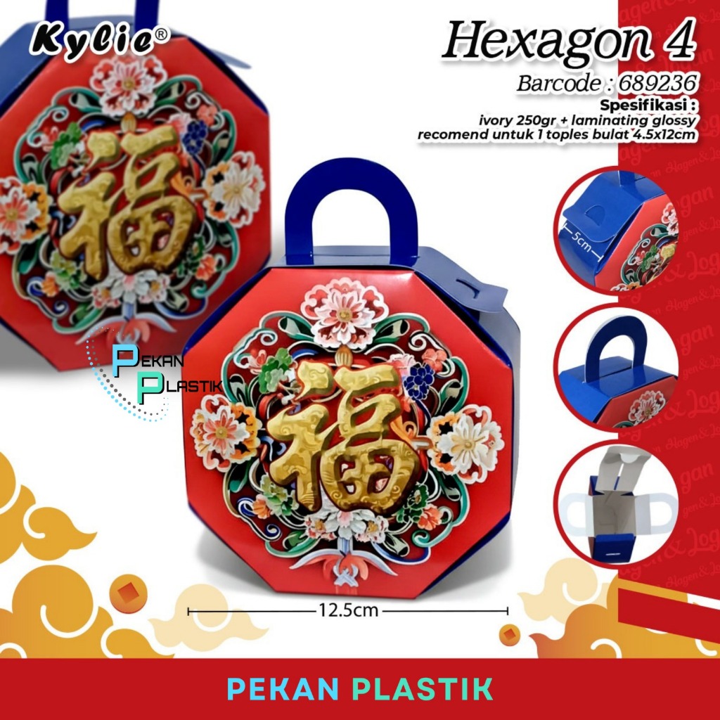 CNY Hampers Box Heaxgon / Kotak Hampers Imlek Hexagon
