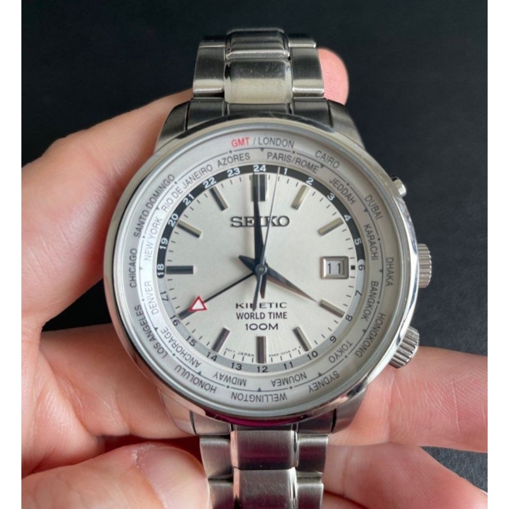 Seiko Kinetic World Time GMT SUN067