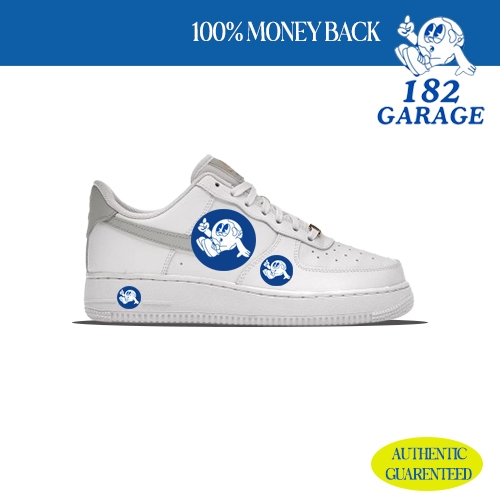 Sepatu NK Air Force 1 Low White Grey Gold