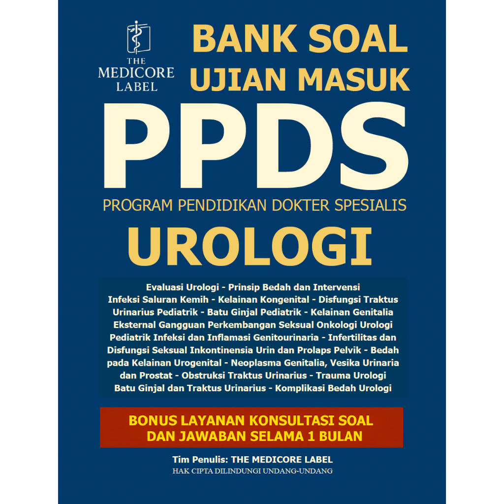 Bank Soal PPDS Urologi Buku Soal Program Pendidikan Dokter Spesialis Bedah Urologi Saluran Kemih Gin