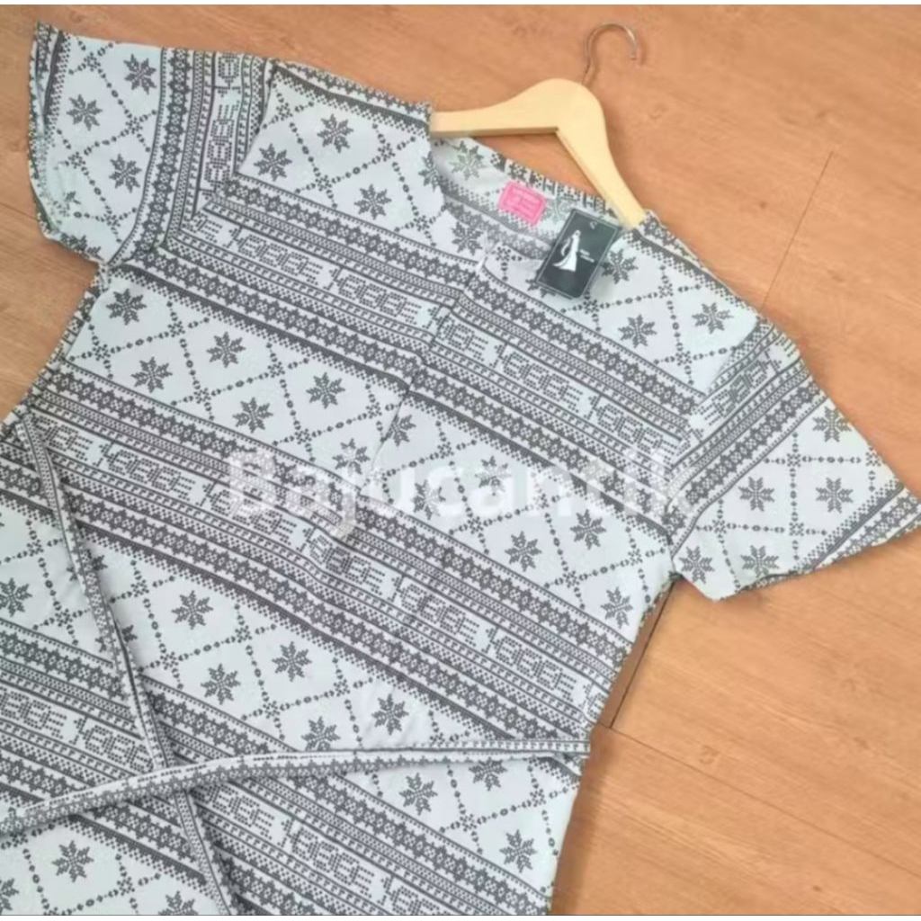 BAJUCANTIK Dress Wanita Lengan Pendek Motif Busui Panjang