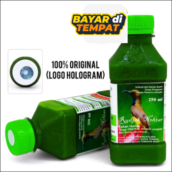 rudjak nektar 250ml original 100% pakan dan vitamin burung pemakan madu