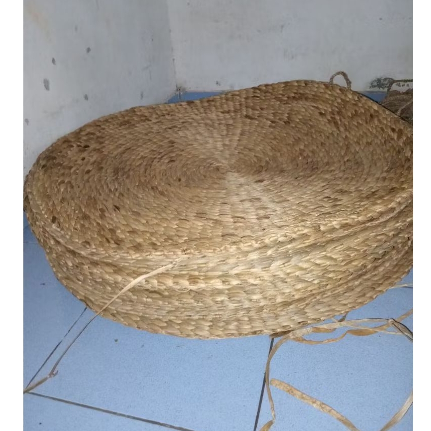 rug anyamam eceng gondok,karpet bulat,matras bulat diameter 150cm