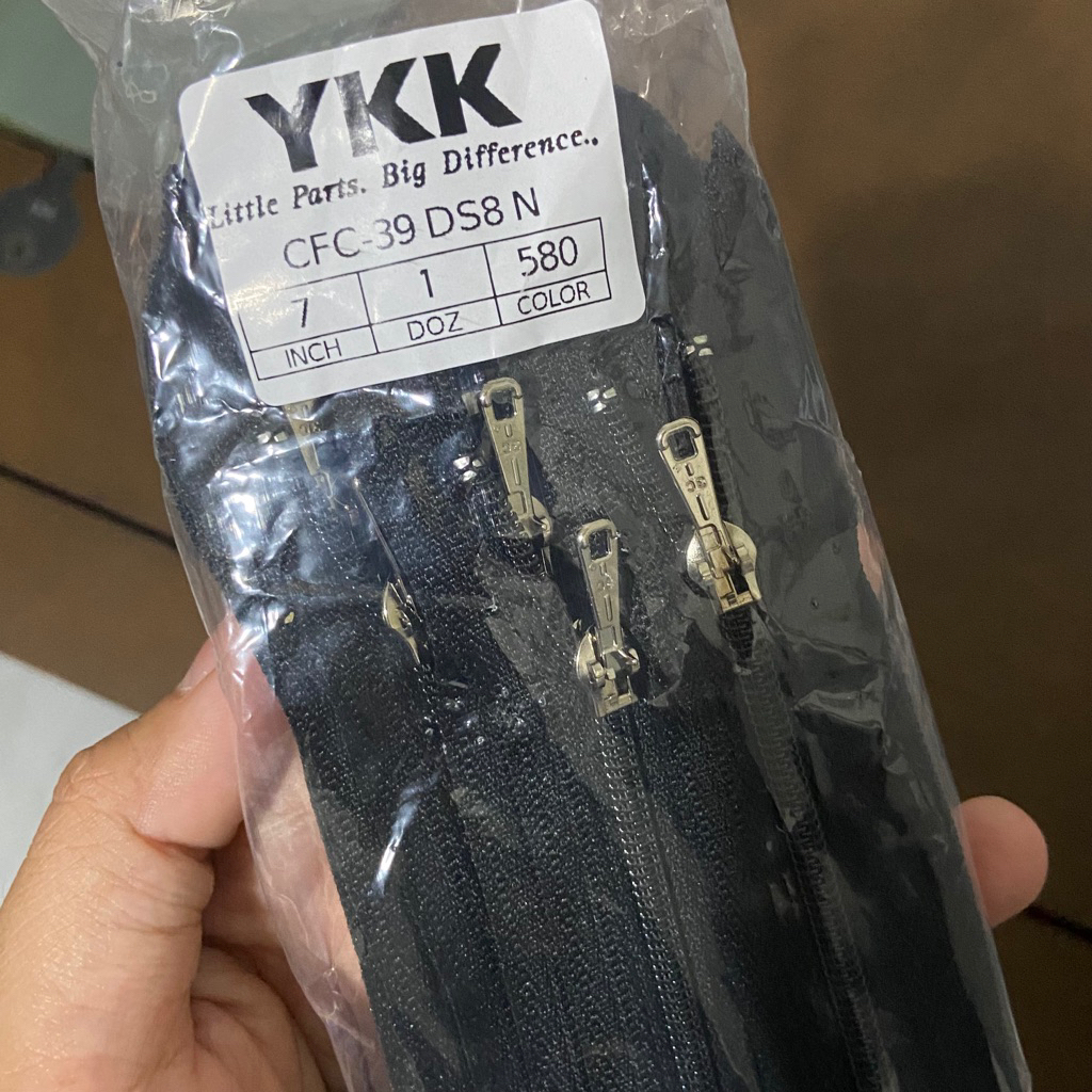 [ 1 lusin] Resleting Merk Ykk CFC-39 17,5cm Kepala besi