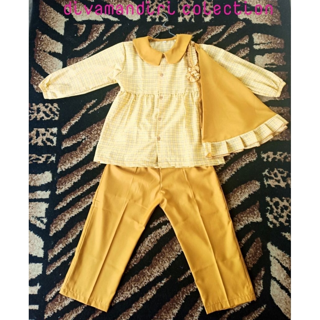 Seragam Muslim Kotak PAUD/TK | Seragam Muslim Kotak Full Polos PAUD/TK