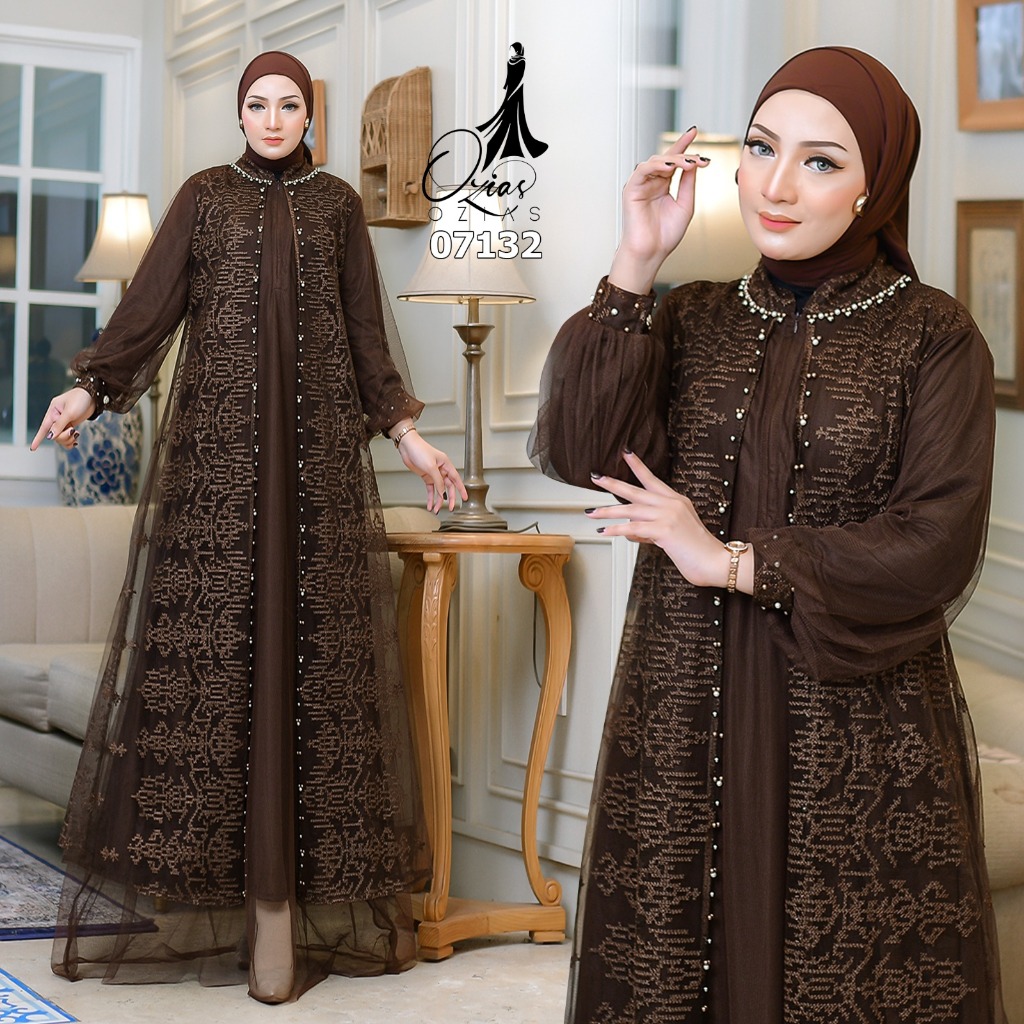 OZIAS Gamis Tile Namira 07132 LD 105 120 150  I Gamis Tile Jumbo 5XL I Gamis Kondangan Mewah
