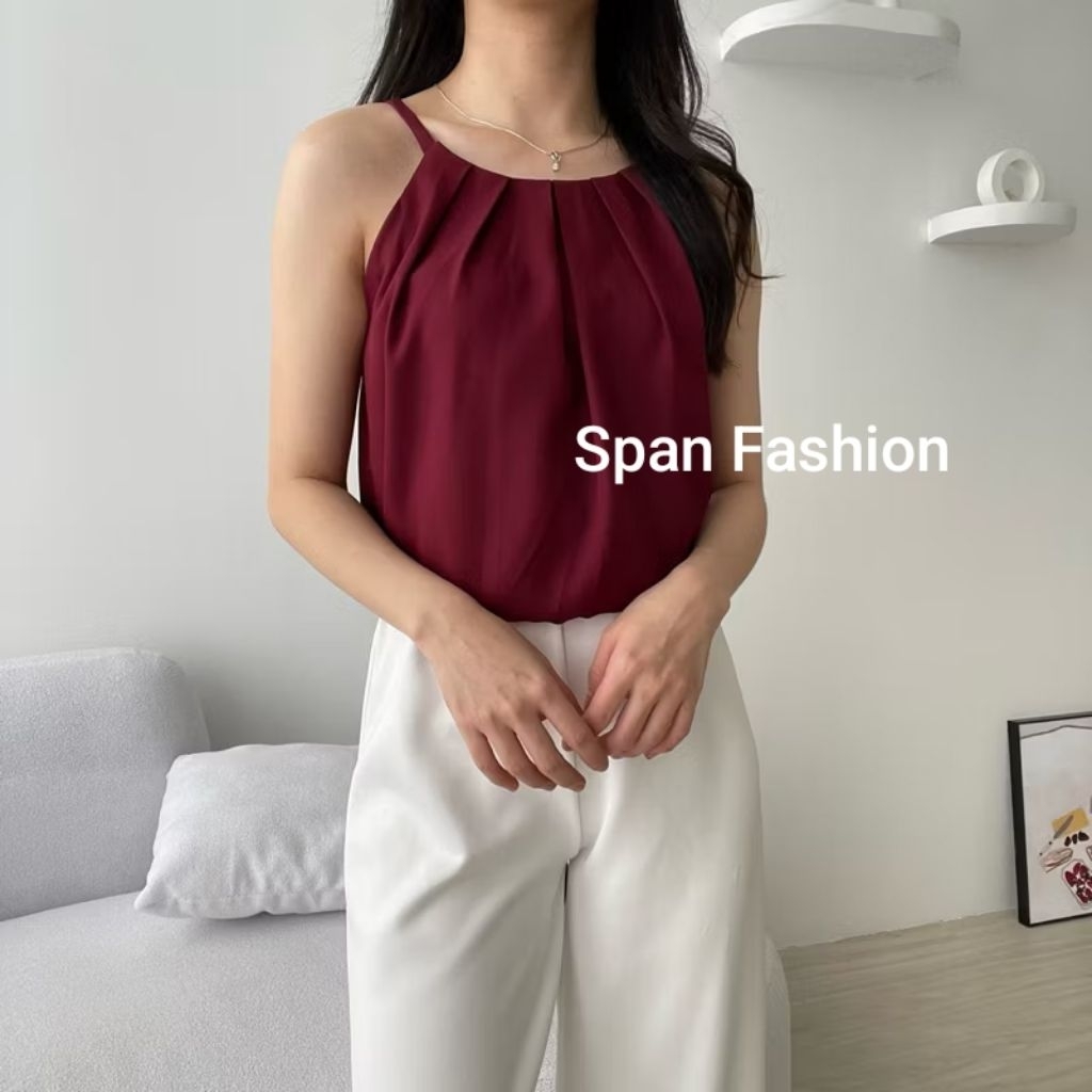 Span Fashion LE301263 Baju Merah Wanita Imlek Sincia