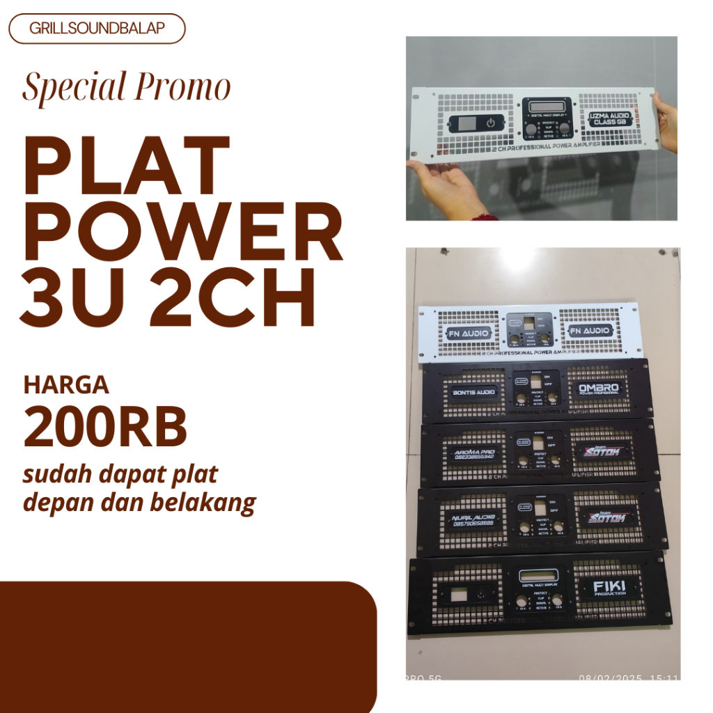 PLAT POWER 3U — PANEL BESAR BUAT POWER BESAR